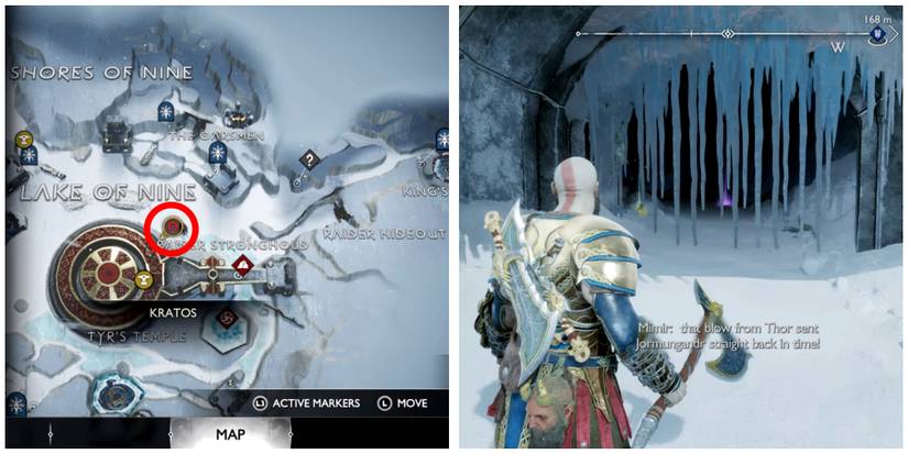 1-lake of the nine artifact location in god of war ragnarok