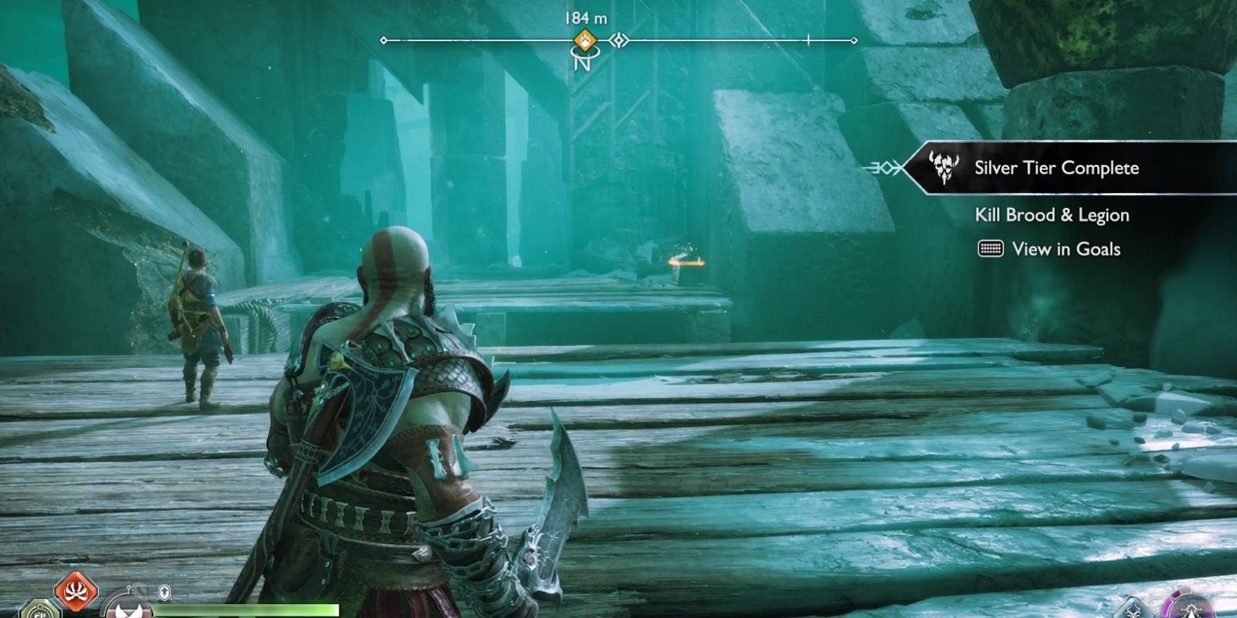 Kratos faces a bridge in God of War Ragnarok