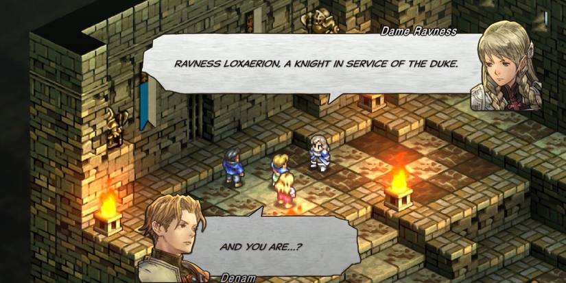 A cutscene featuring characters in Tactics Ogre Reborn