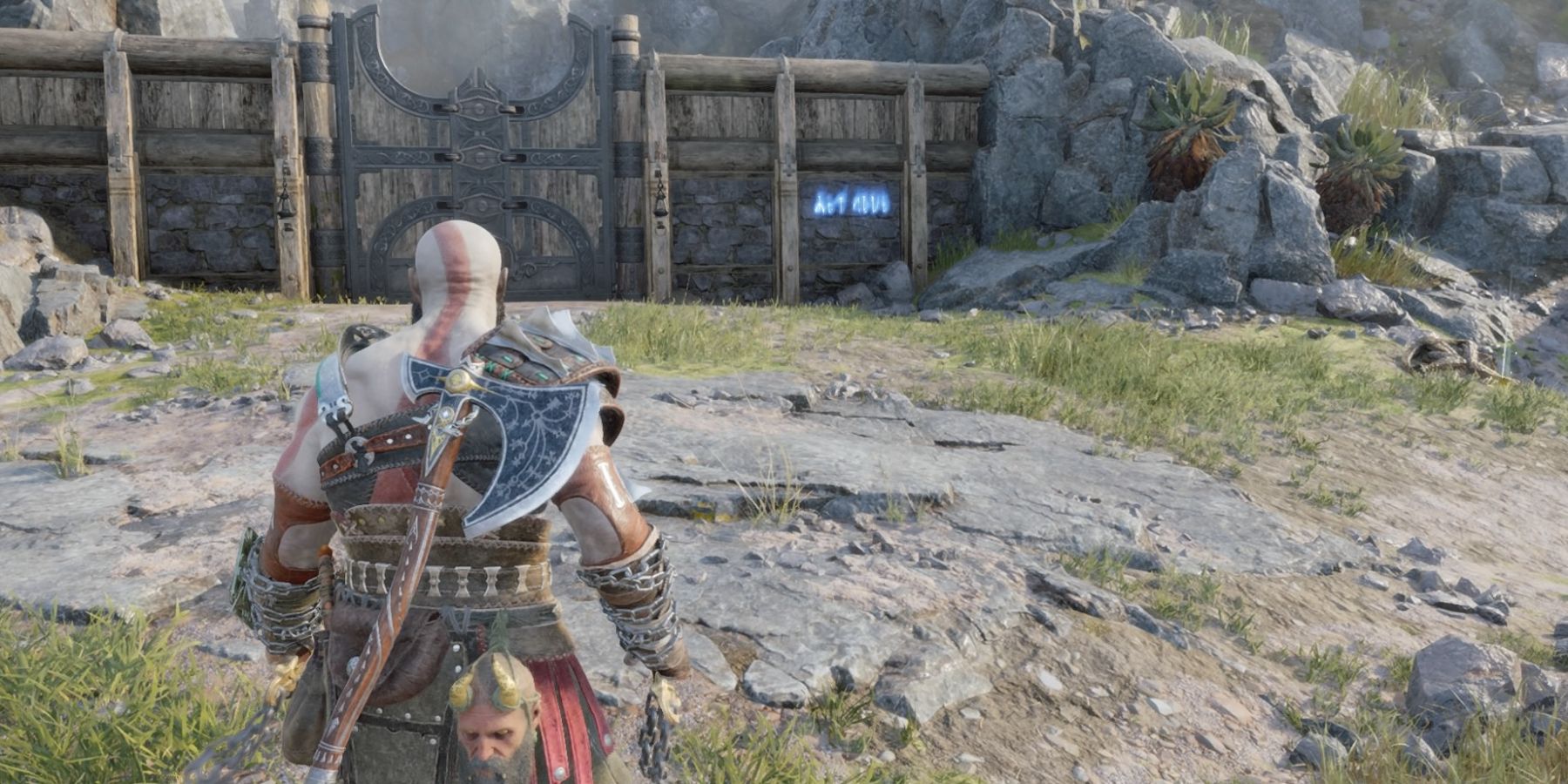 Kratos finds a Read Rune in God of War Ragnarok