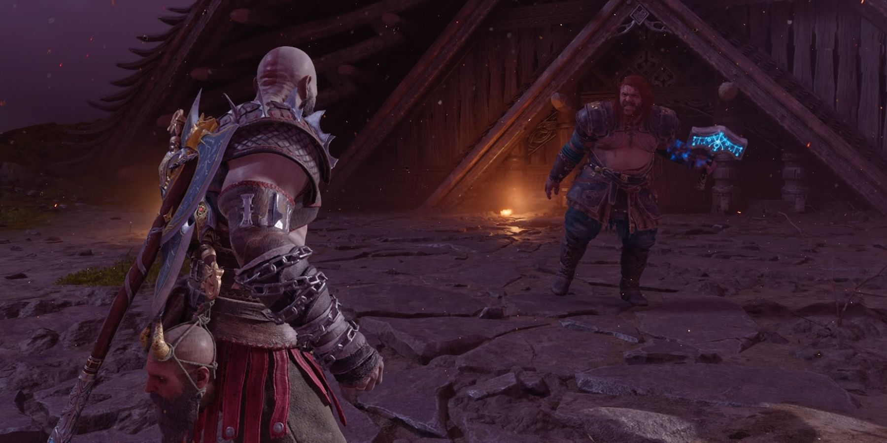 Kratos faces Thor in God of War Ragnarok
