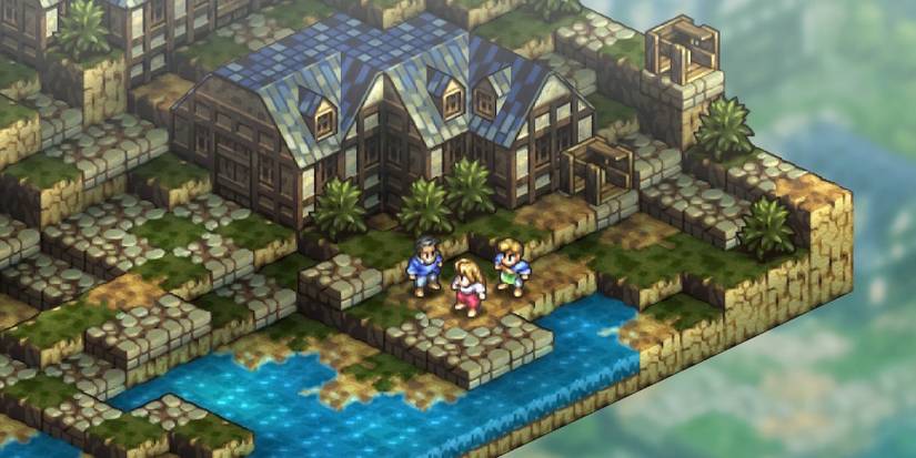 A cutscene featuring characters in Tactics Ogre Reborn