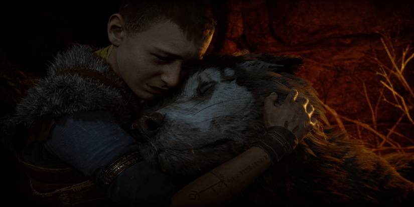 Atreus and Fenrir in God of War Ragnarok