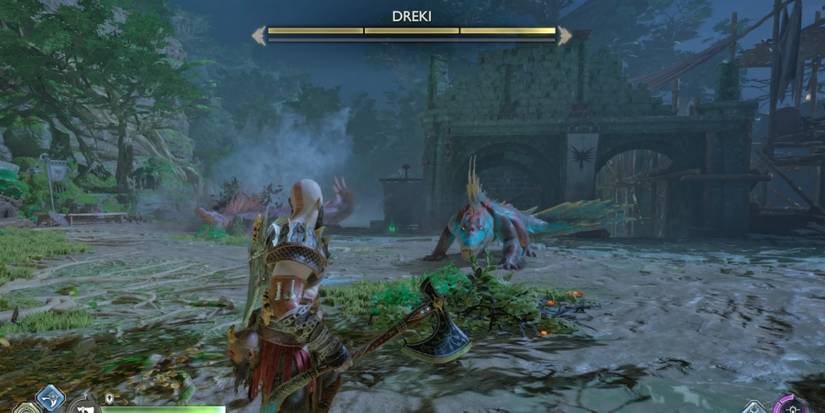 Kratos faces two Drekis in God of War Ragnarok