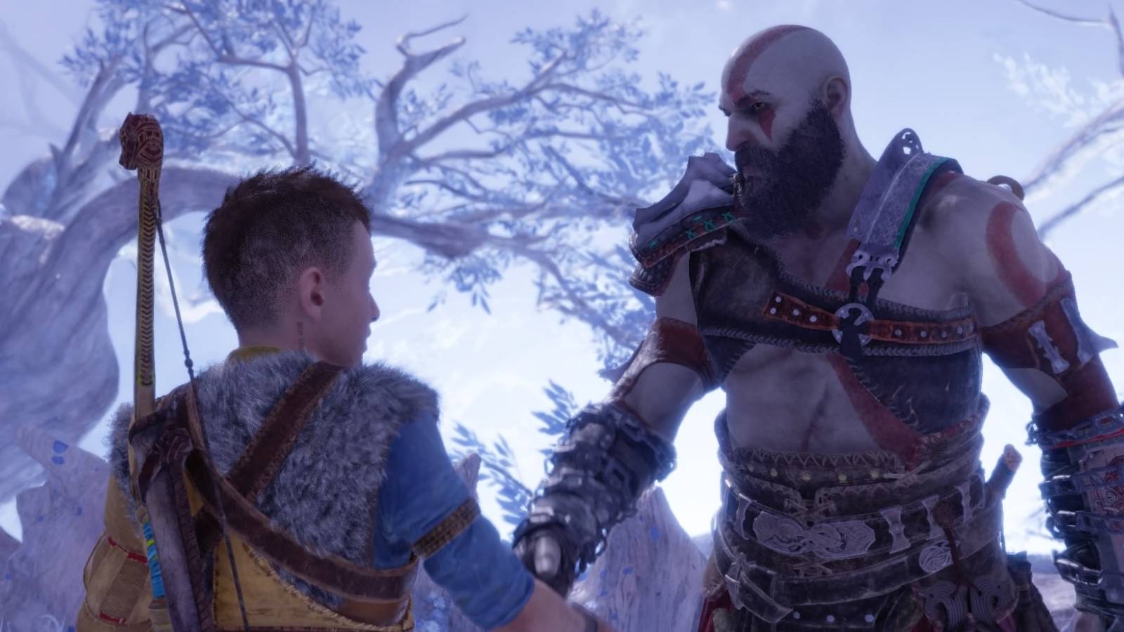 Atreus and Kratos in God of War Ragnarok