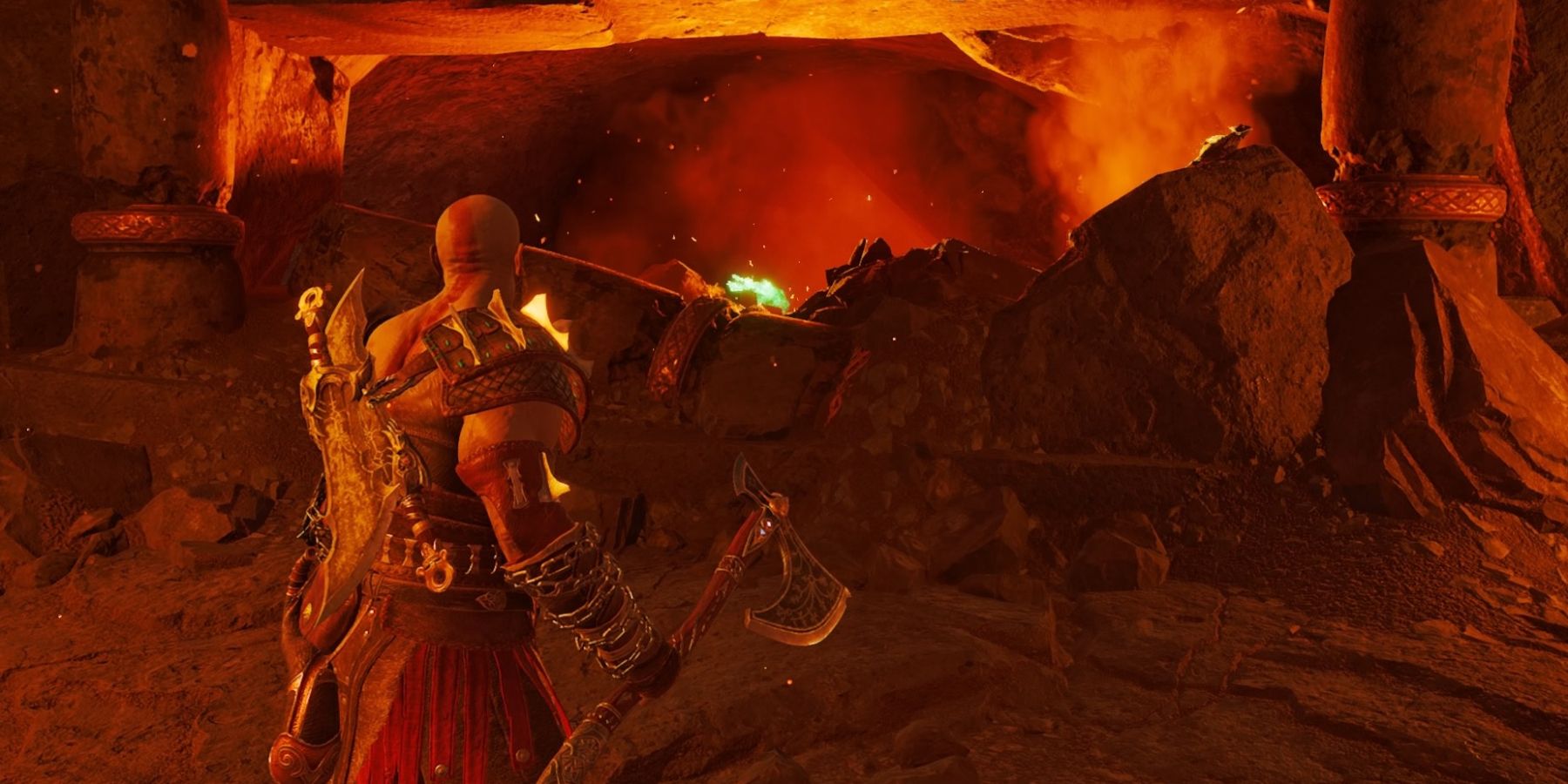 Kratos finds one of Odin's Ravens in God of War Ragnarok