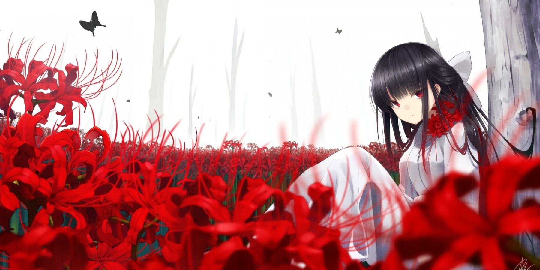 prompthunt some flowers closed to a river a city far away blue sky with  white cloud beautiful summer day Anime key visual pixiv Animation  Concept Art masterpiece 4k wallpaper
