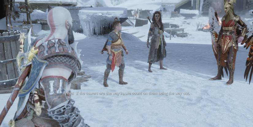 Kratos, Atreus, and Freya in God of War Ragnarok