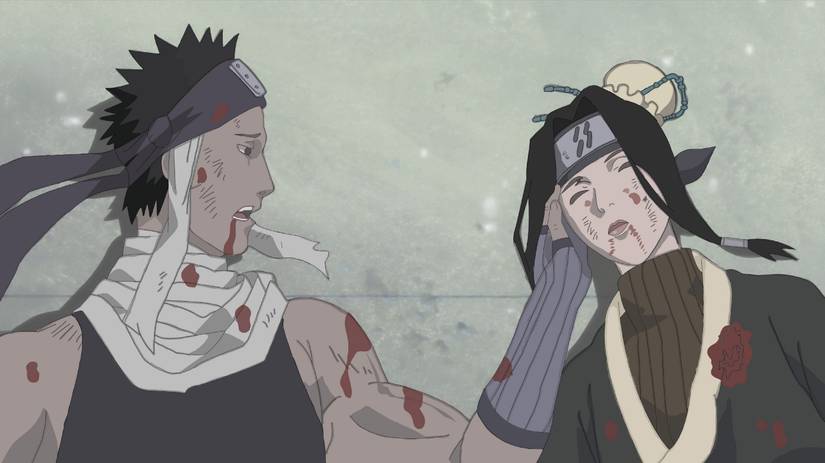 Haku and Zabuza dying