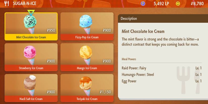 Eating ice cream in Pokemon Scarlet & Violet