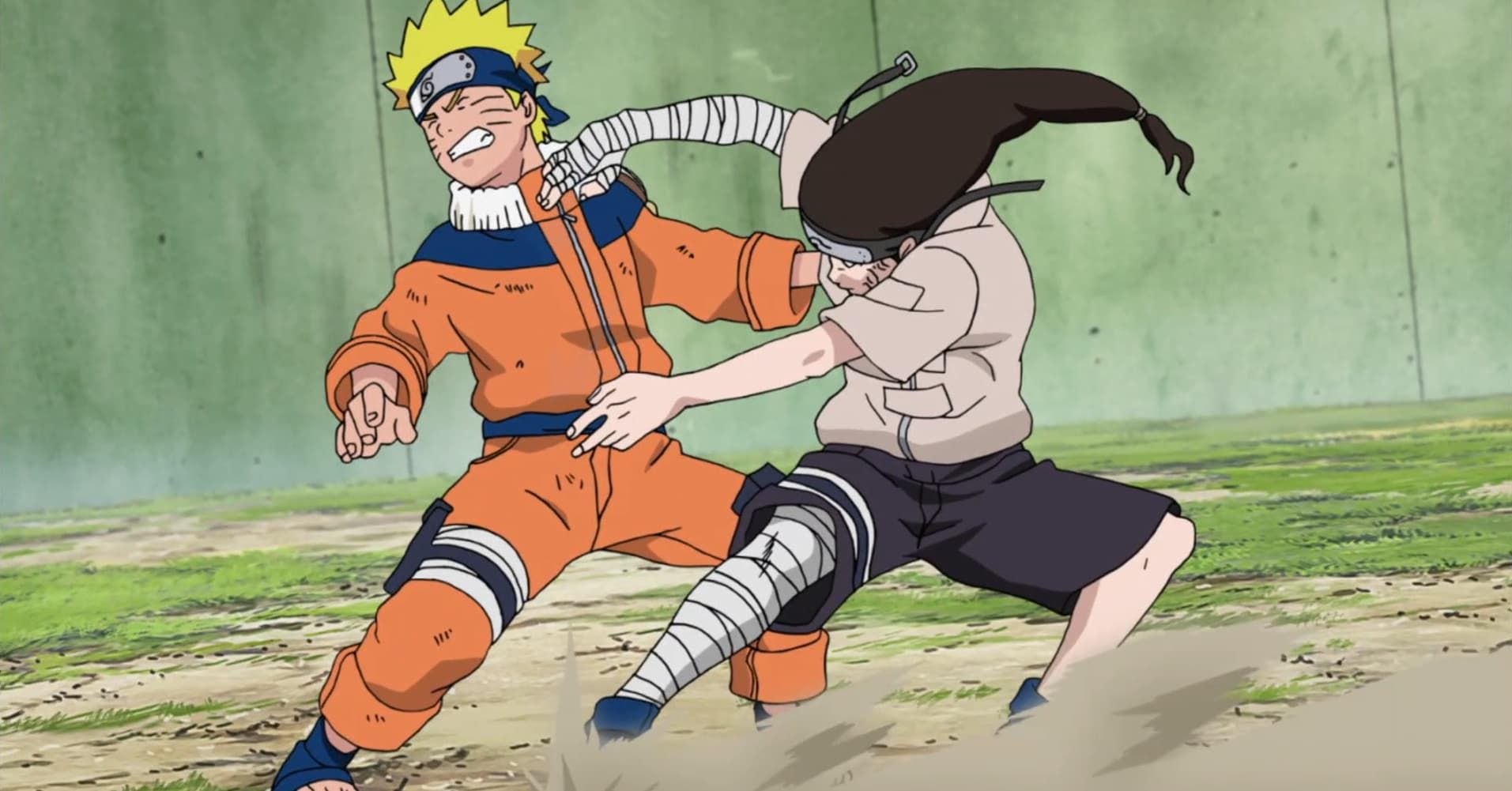 Neji gets defeated by Naruto
