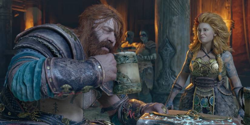 Thor and Thrud in God of War Ragnarok