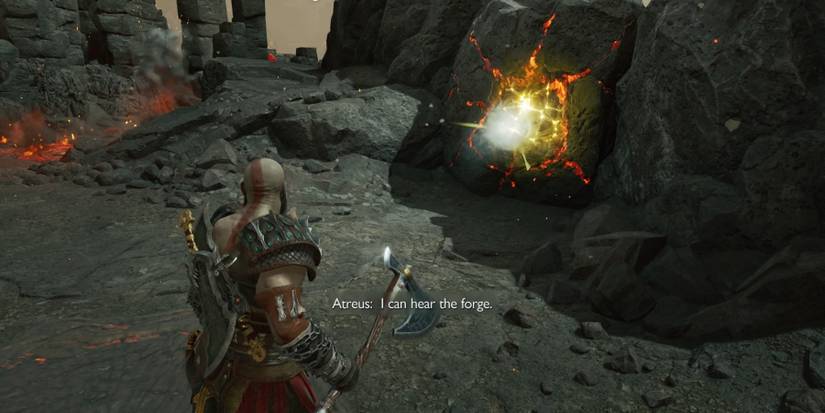Kratos faces a Gold Crack in God of War Ragnarok