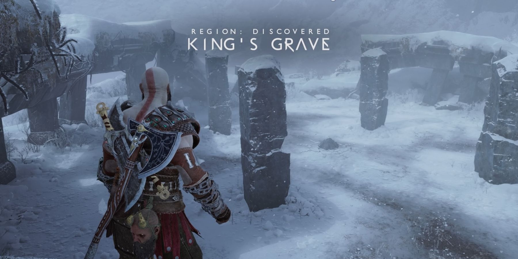 Kratos finds the King's Grave in God of War Ragnarok