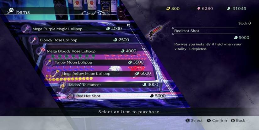 The shop in Bayonetta 3