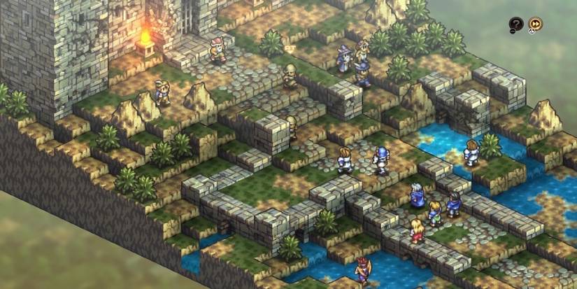 Fighting a battle in Tactics Ogre Reborn