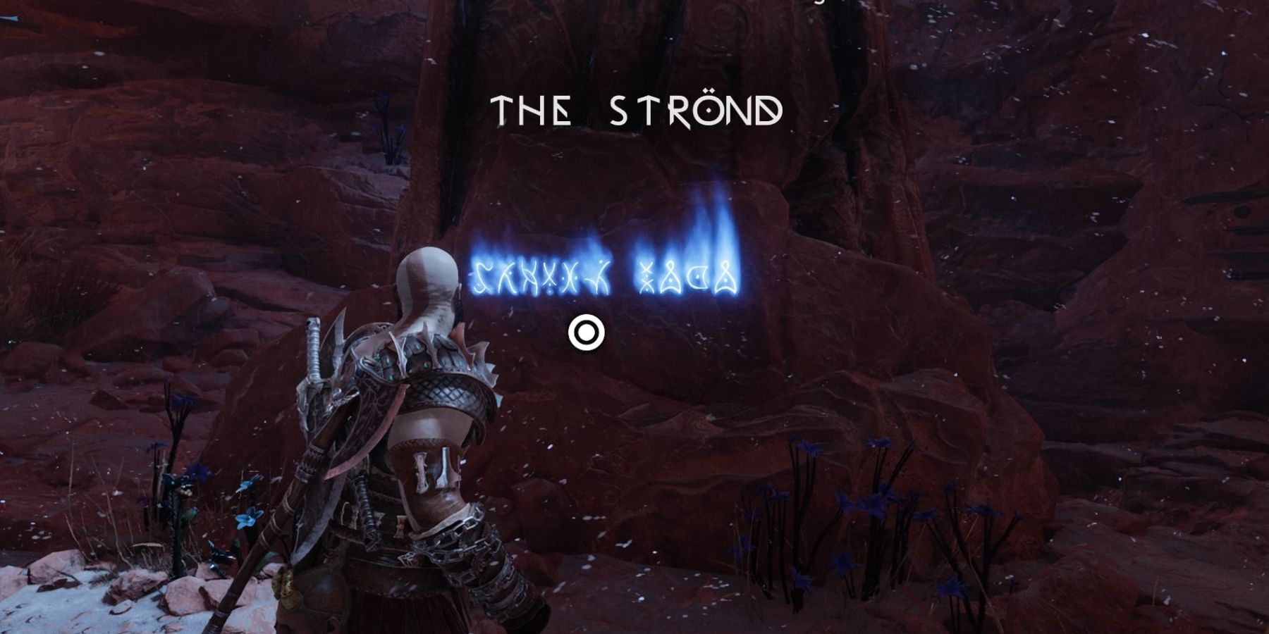 Kratos approaches a Rune Read in God of War Ragnarok