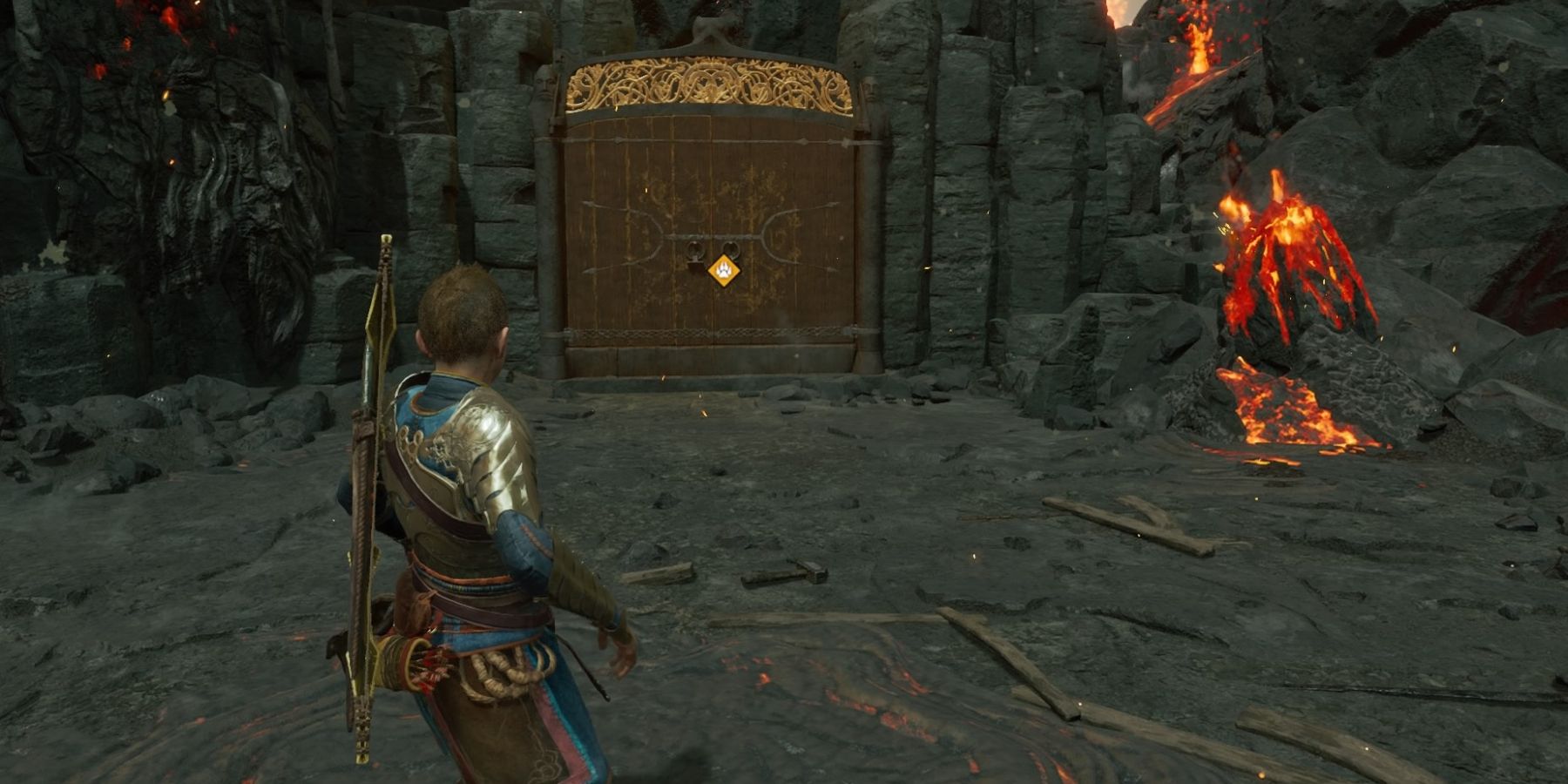 Atreus finds Surtr's Shrine in God of War Ragnarok