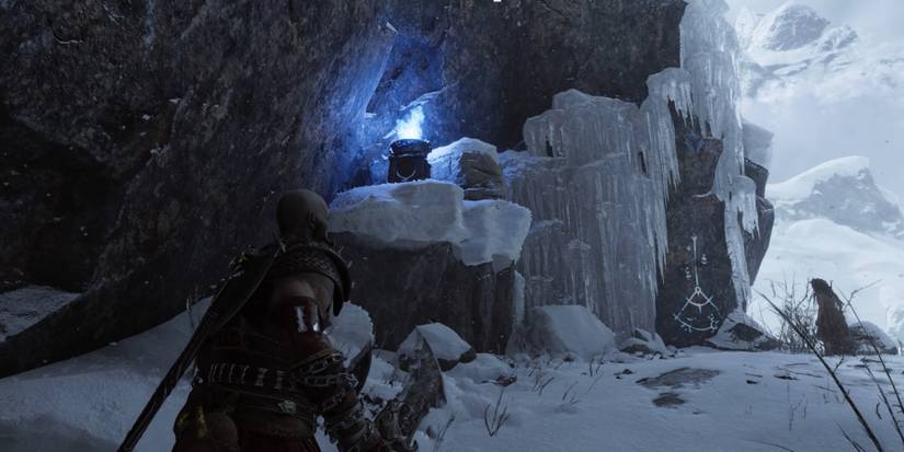 Kratos ignites a rune in God of War Ragnarok