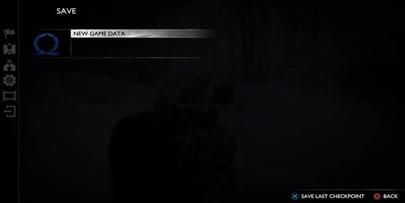 The save menu in God of War Ragnarok