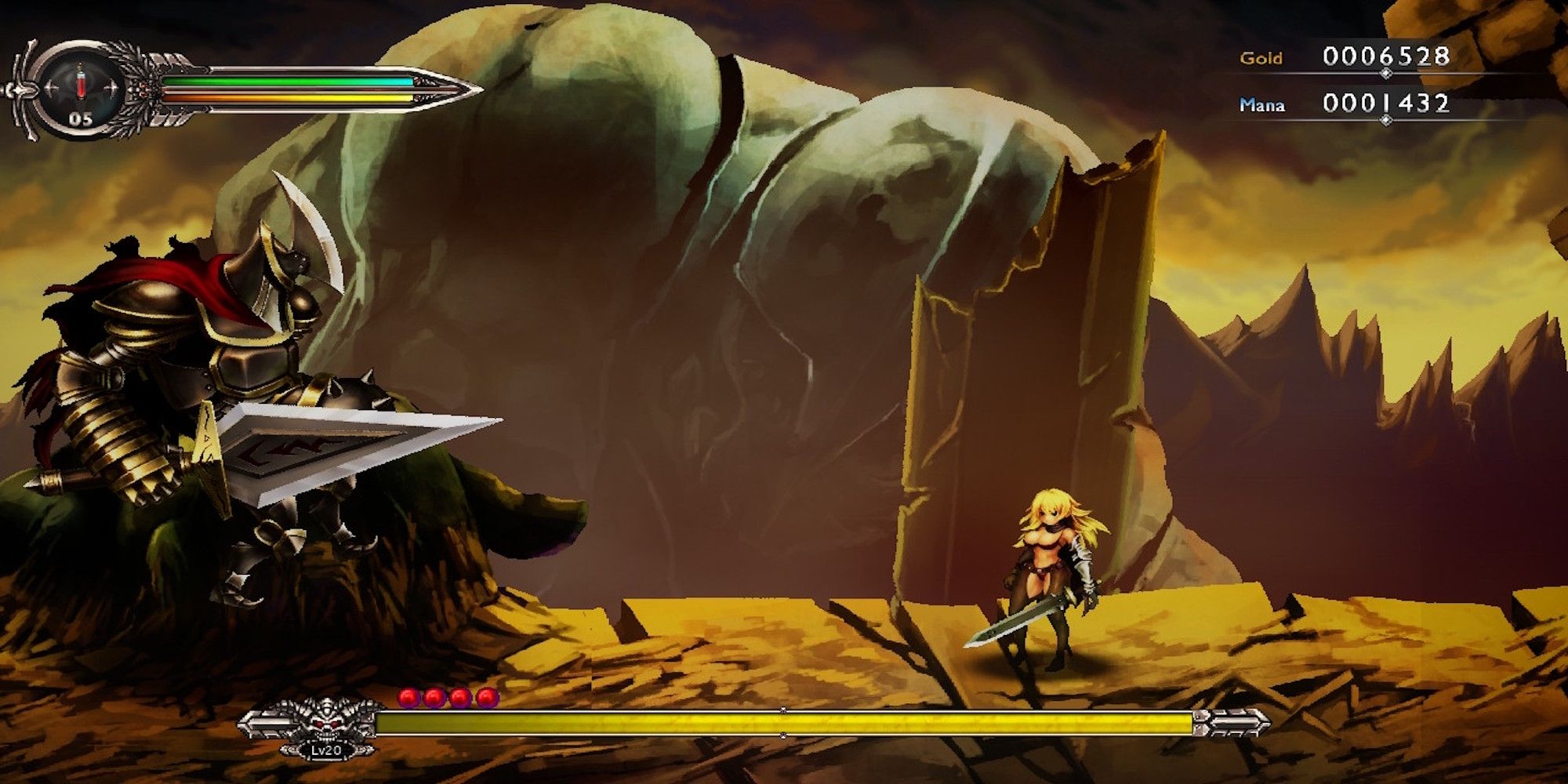 Fight a boss in Sword of the Vagrant 