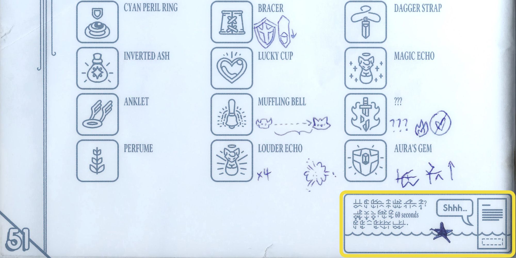 a page of tunic's manual hinting at the solution of a puzzle