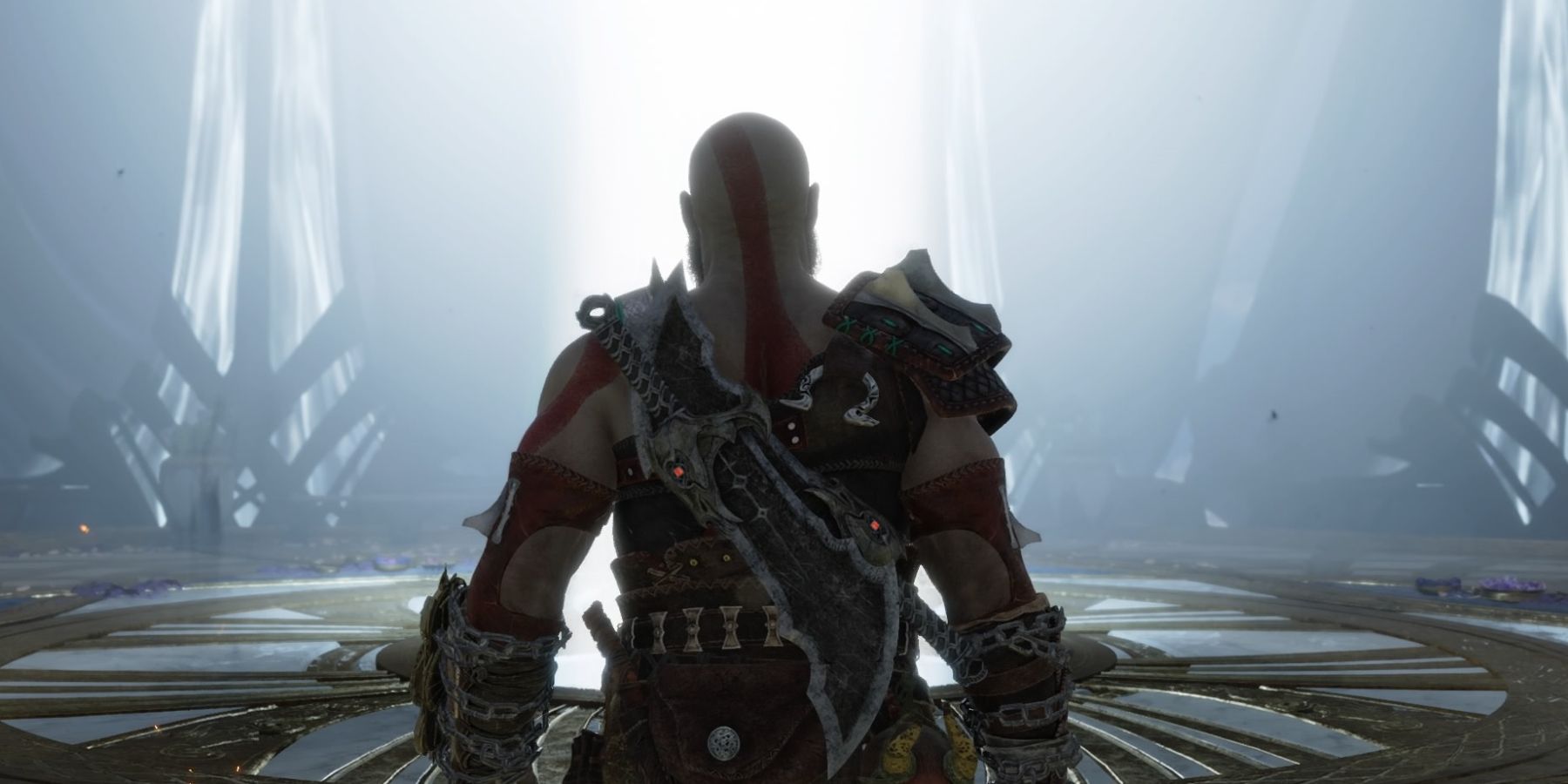Kratos stares into the Light in God of War Ragnarok