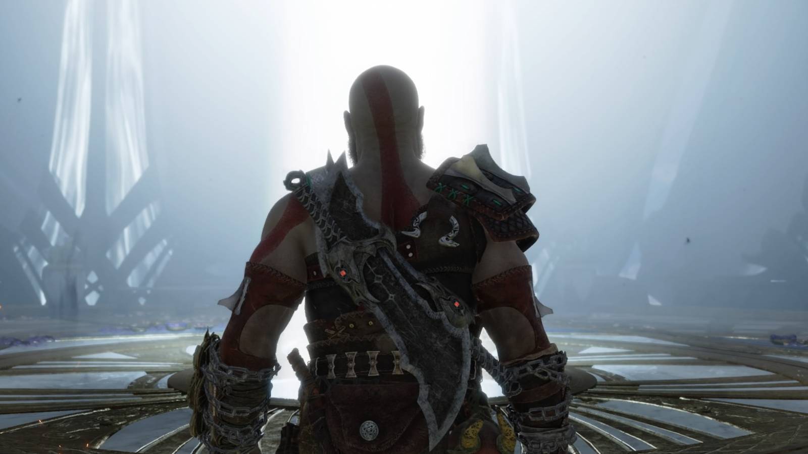 Kratos stares into the Light in God of War Ragnarok