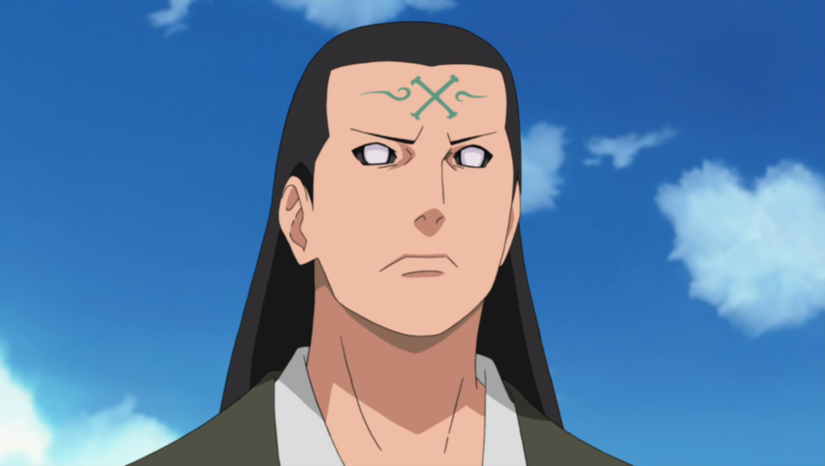 Hizashi Hyuga with the cursed seal