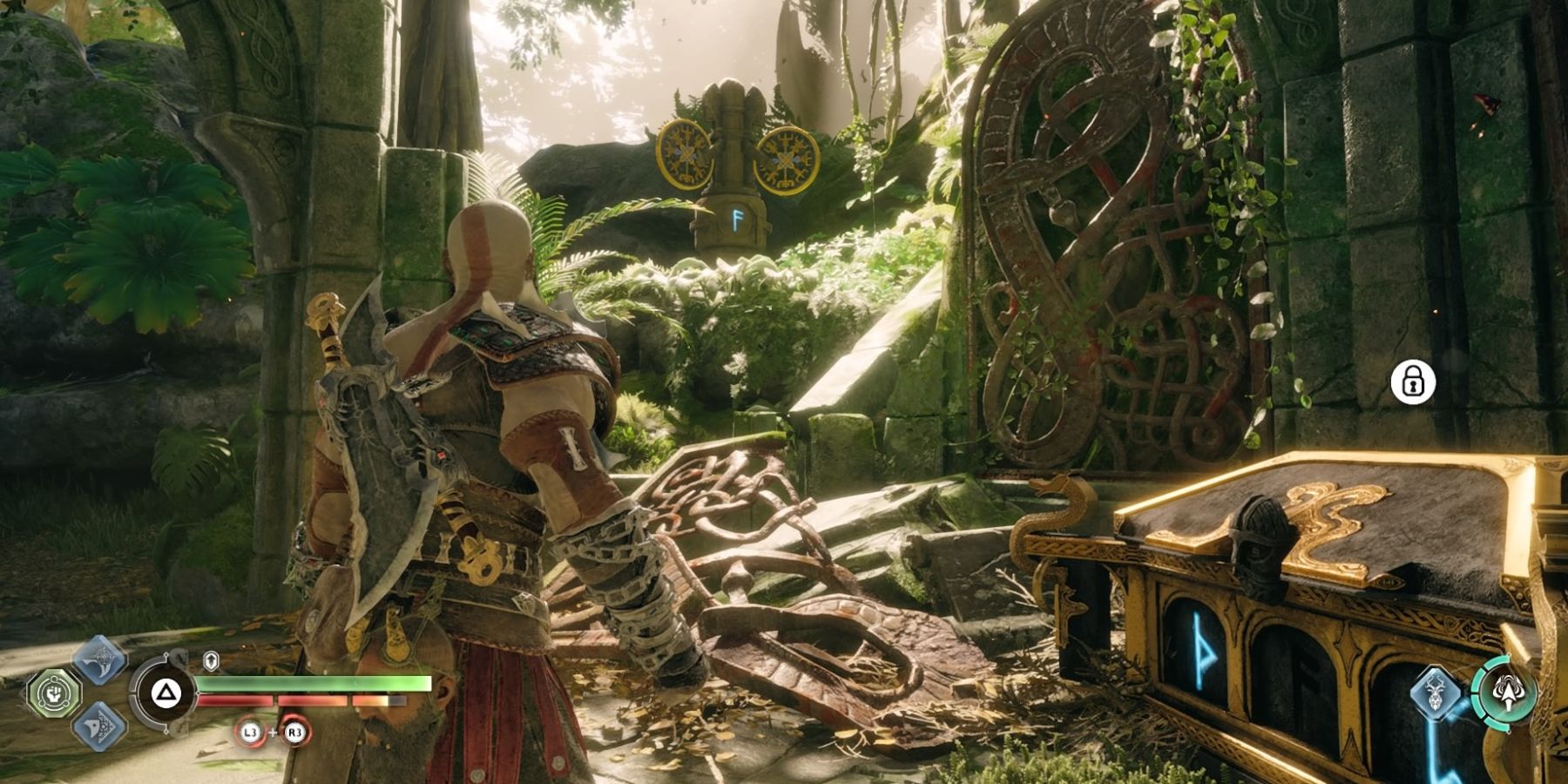 Kratos finds a Nornir Chest in God of War Ragnarok