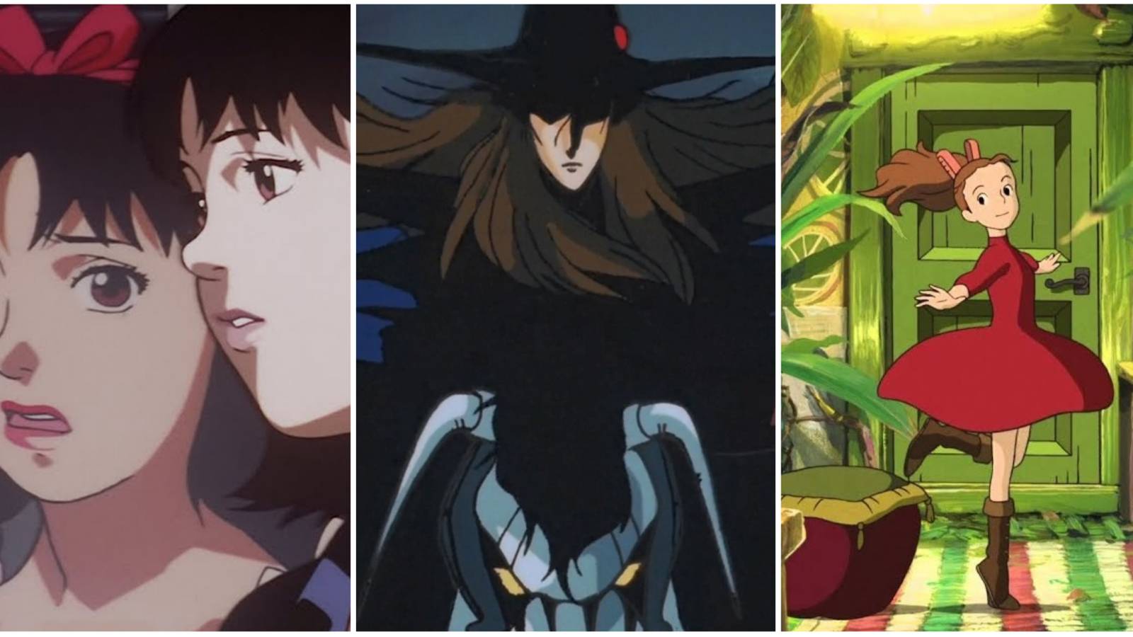 Book Based Anime- Perfect Blue Vampire Hunter D The Secret World of Arrietty