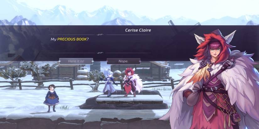 Talking to an NPC in RWBY Arrowfell