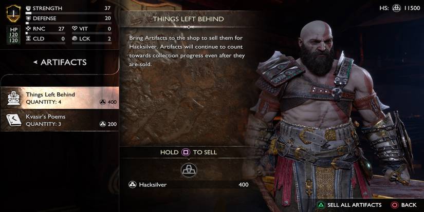 The shop in God of War Ragnarok