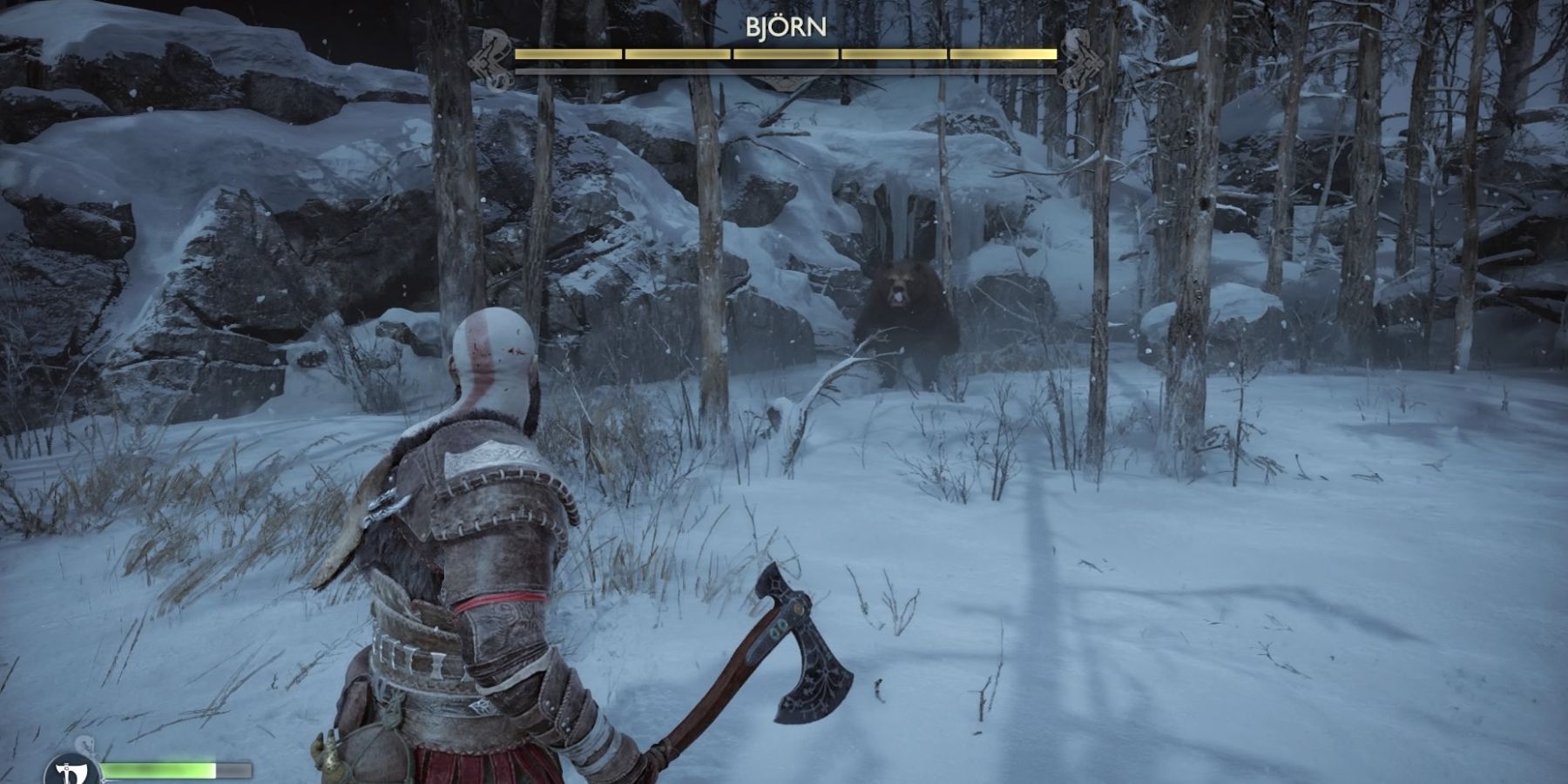 Kratos battles Bjorn in God of War: Ragnarok