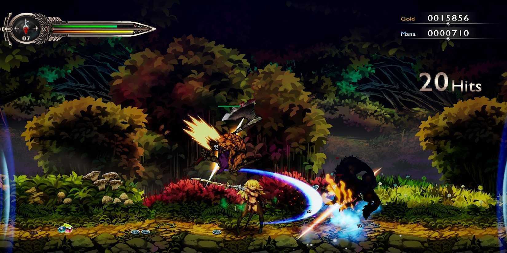 Fighting enemies in Sword of the Vagrant