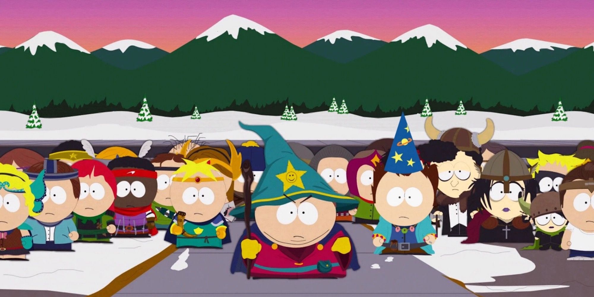A cutscene featuring characters in South Park The Stick Of Truth