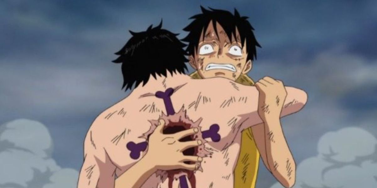 Ace Death Luffy Crying