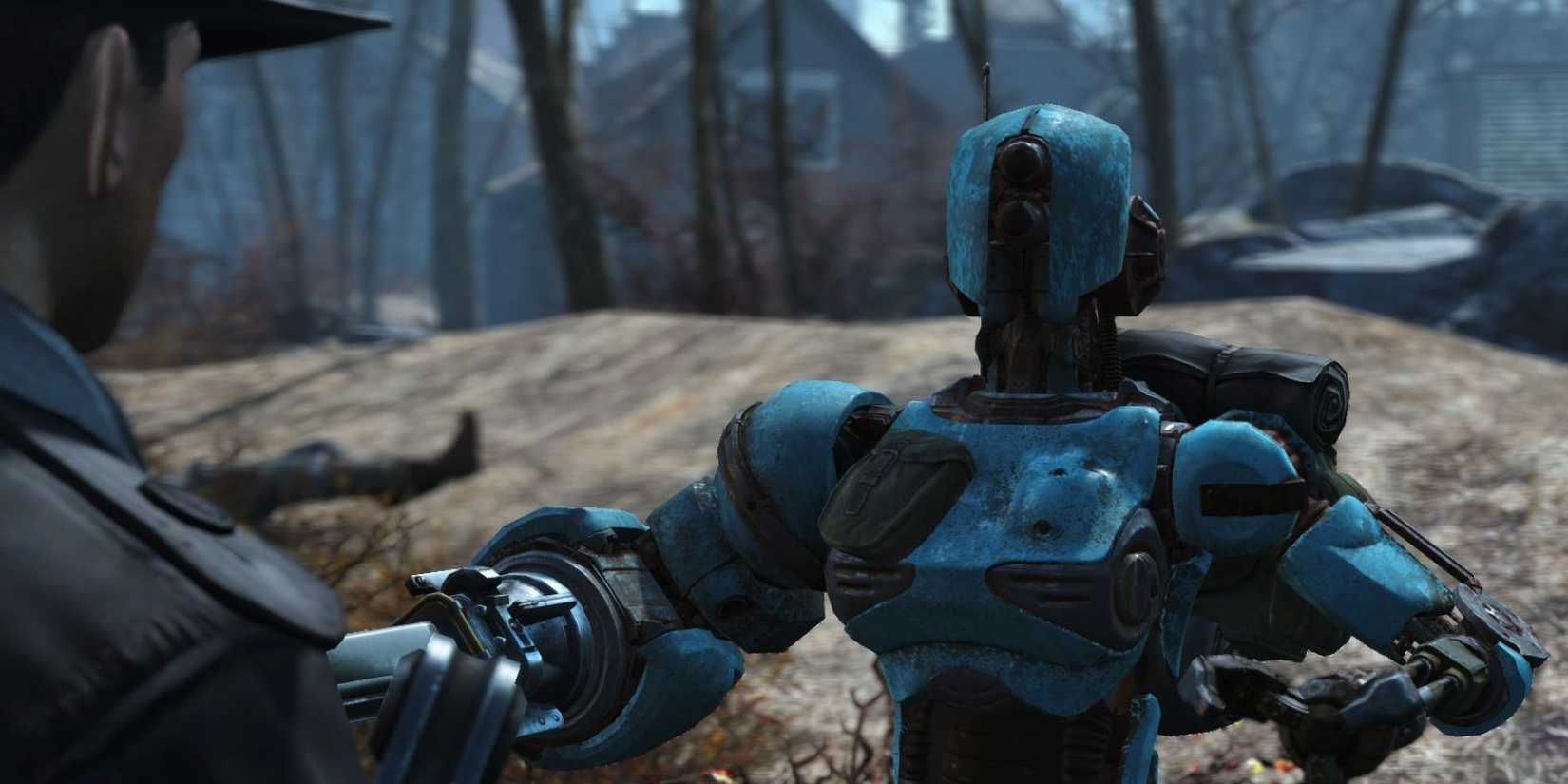 Fallout 4 Automatron DLC companion Ada speaking to the Sole Survivor