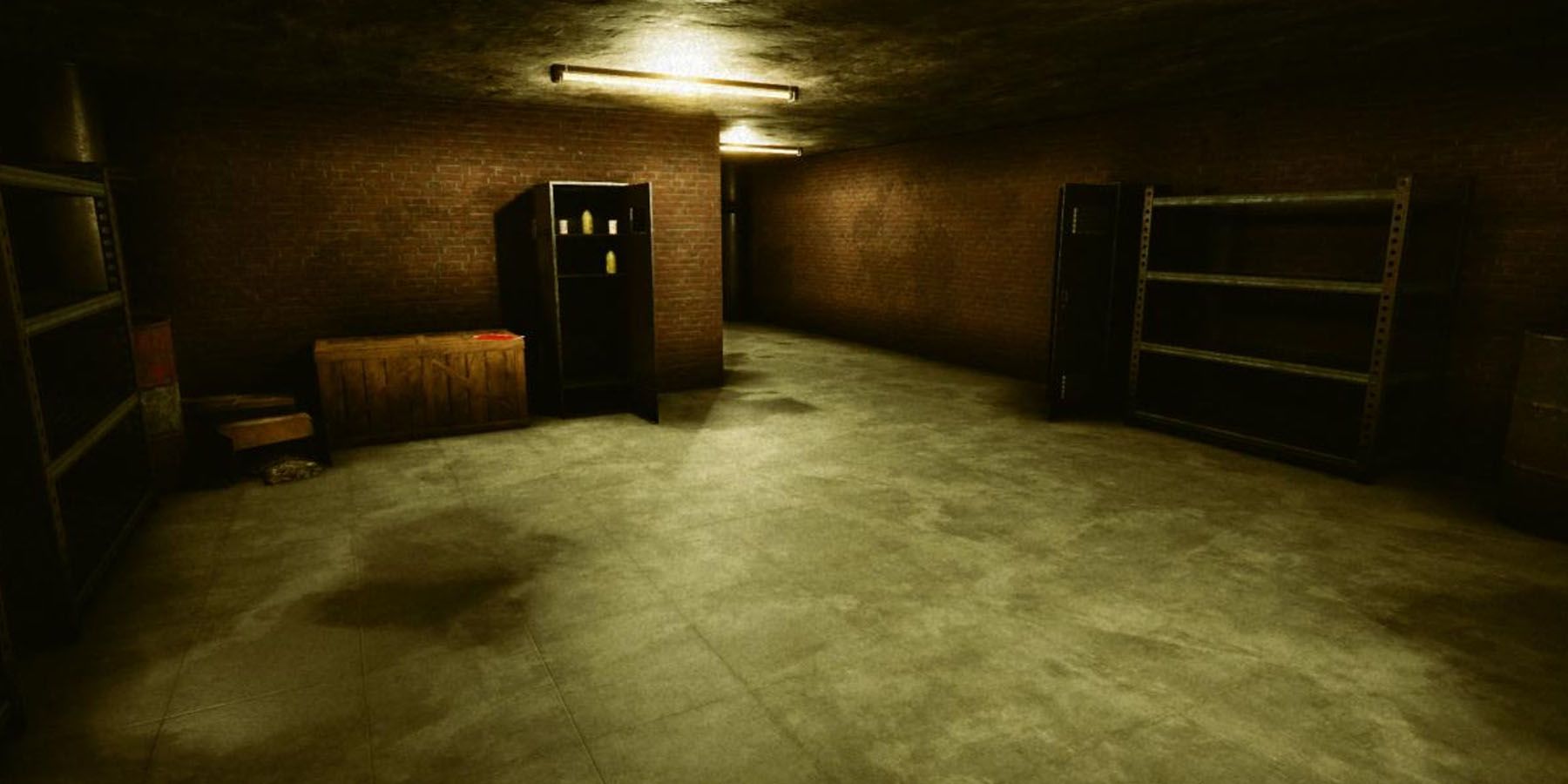 An empty room in Inside the Backrooms