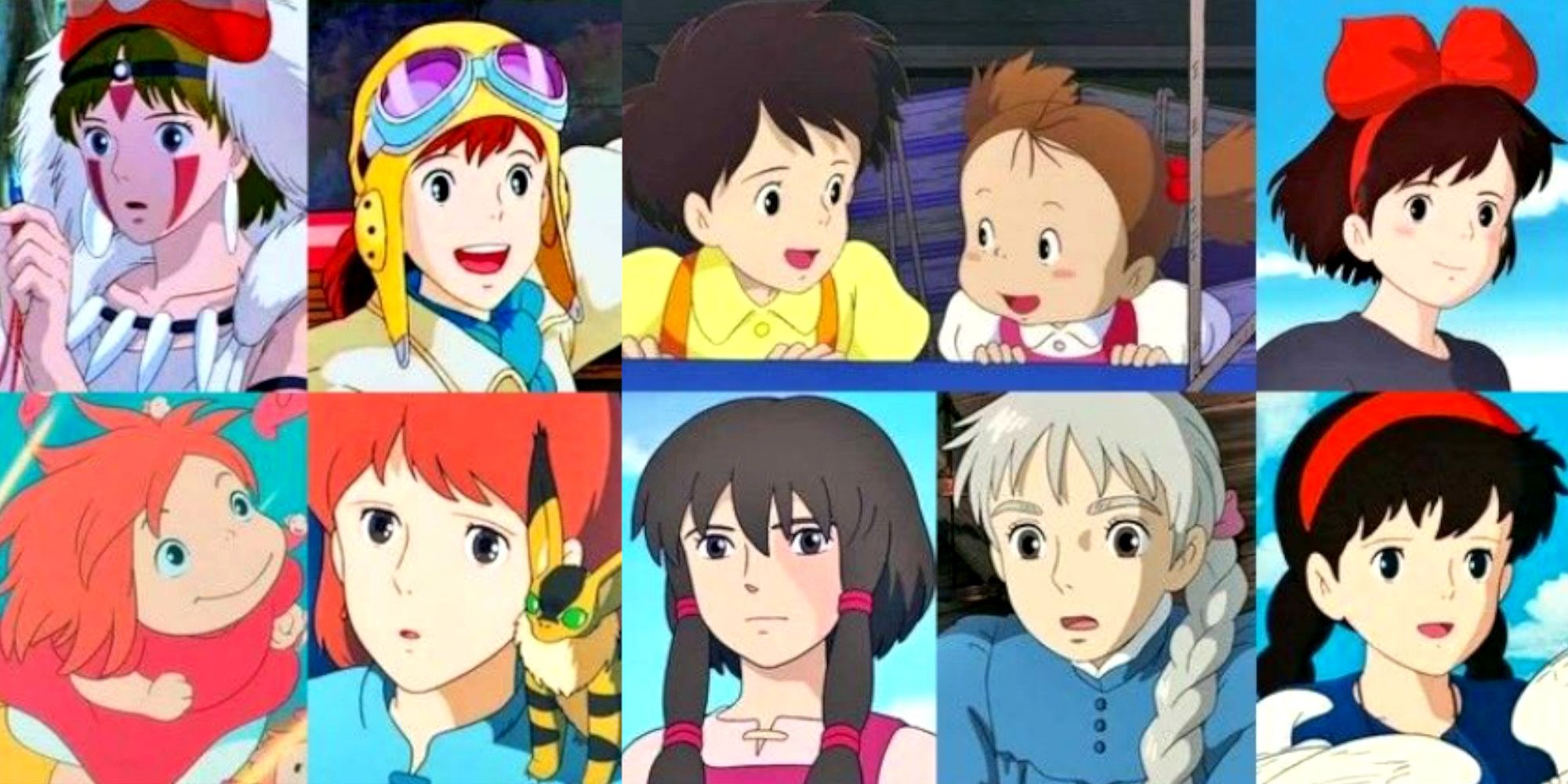 Anime Best Female Cast Studio Ghibli Girls