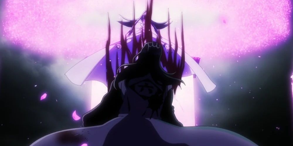As Nodt uses Senbonzakura Kageyoshi against Byakuya in the Bleach anime