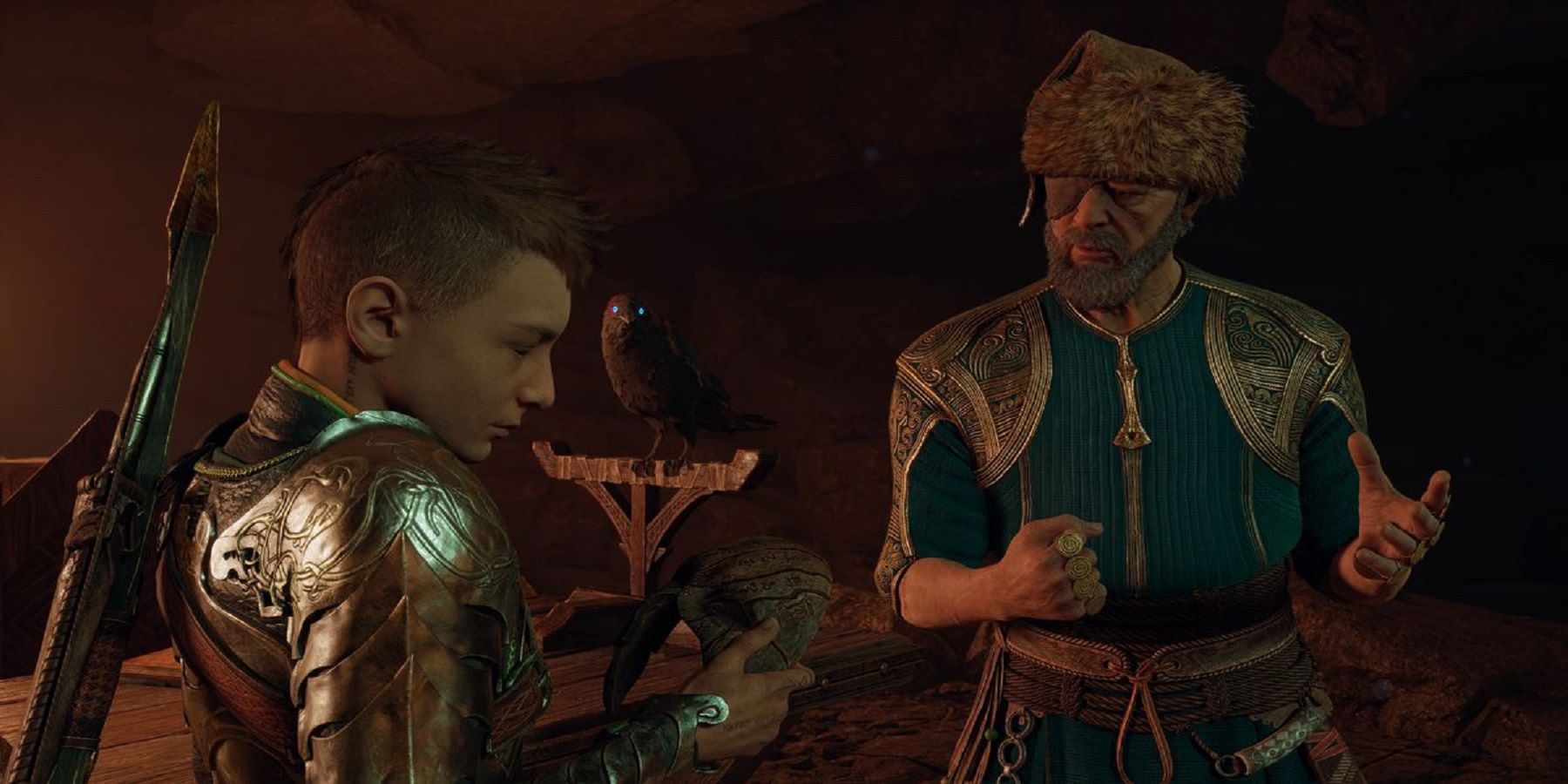 Atreus and Odin in God of War Ragnarok