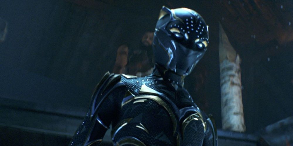 shuri as the black panther in black panther: wakanda forever