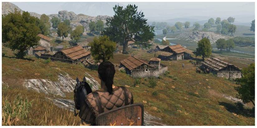 image of overlooking a settlement in Mount & Blade 2: Bannerlord