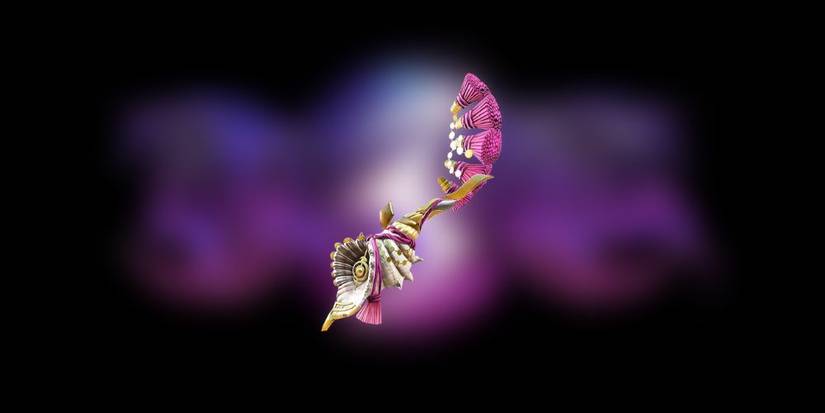 Bayonetta 3 Hymn of Durga. An accessory featuring a conch shell and various pink tassles