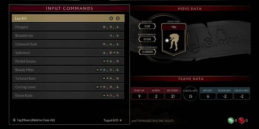 Best Fighting Game Training Modes- Mortal Kombat 11