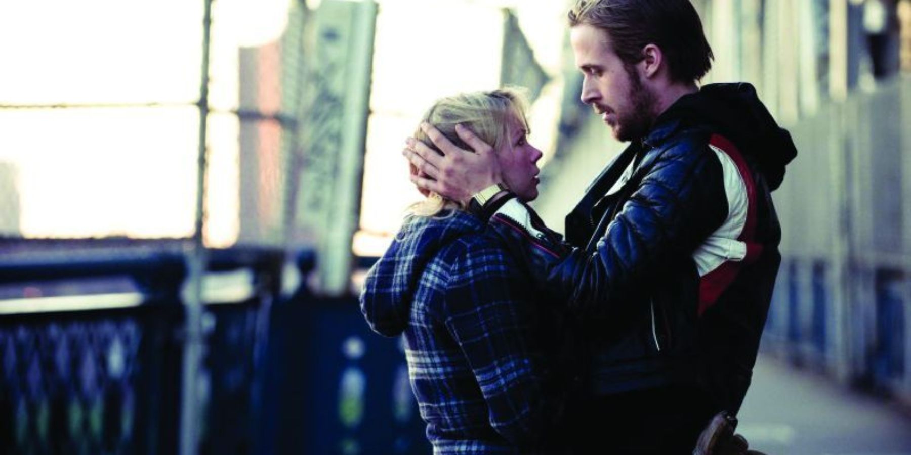 Cindy and Dean embracing in Blue Valentine