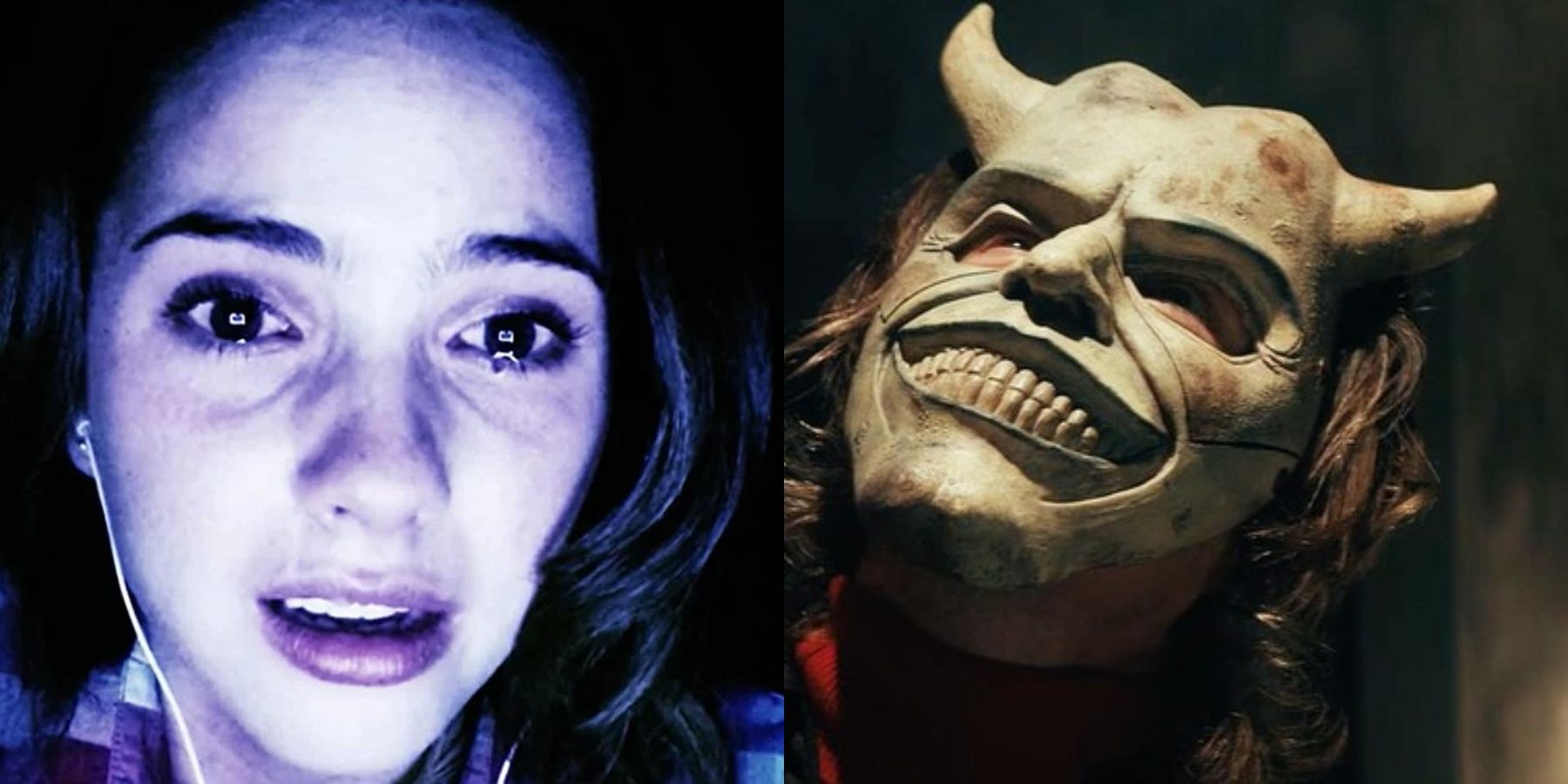 Split image of Blaire in Unfriended and The Grabber in The Black Phone