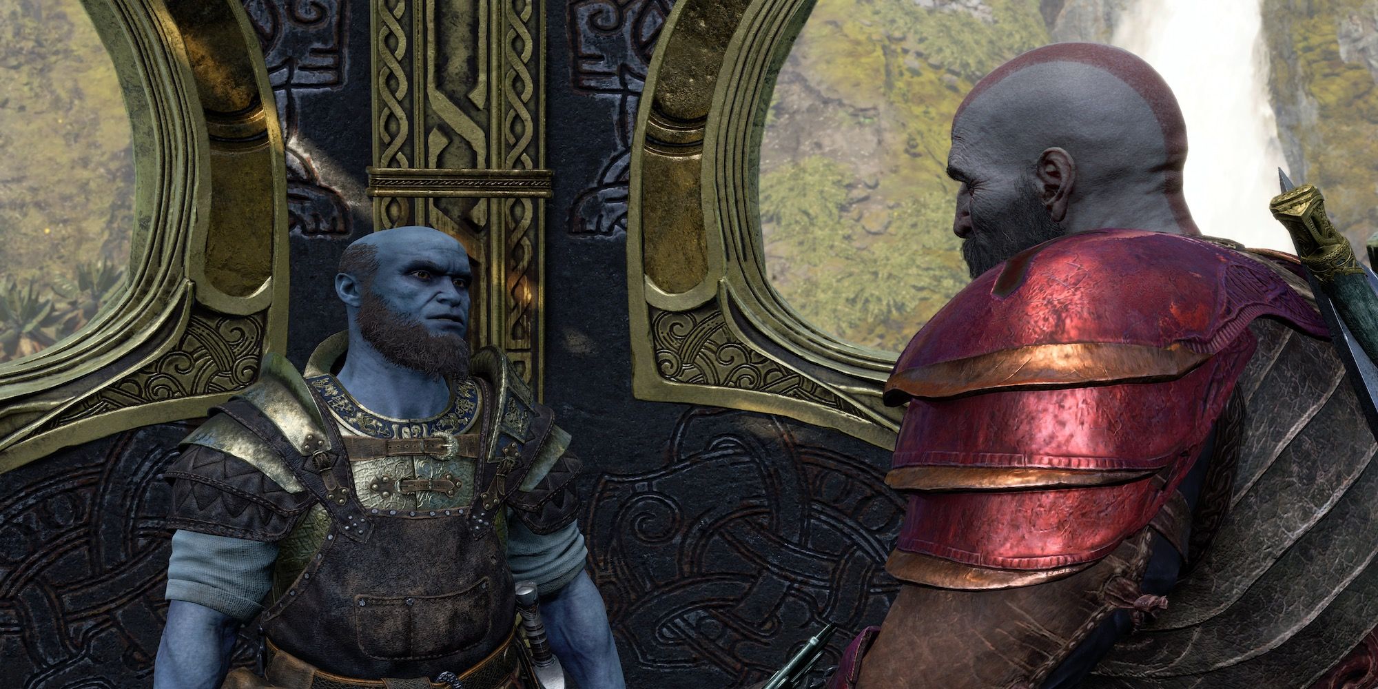 Brok and Kratos in God of War Ragnarok
