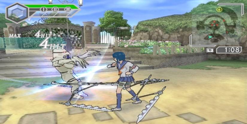 Tokiko using her Busou Renkin to fight homunculus